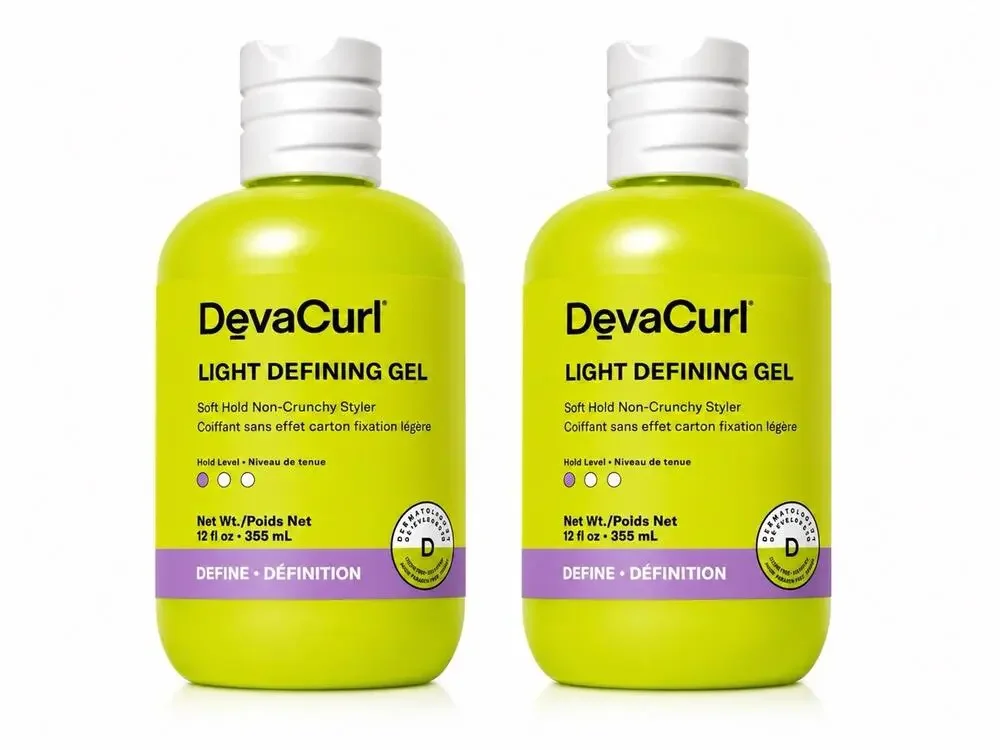 DevaCurl Light Defining Gel Soft Hold No Crunch Styler 12oz 355ml Duo Set 2 Pack